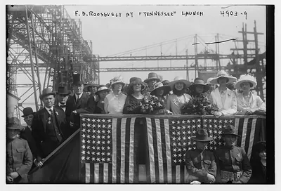 F.D. Roosevelt at "Tenn." launch