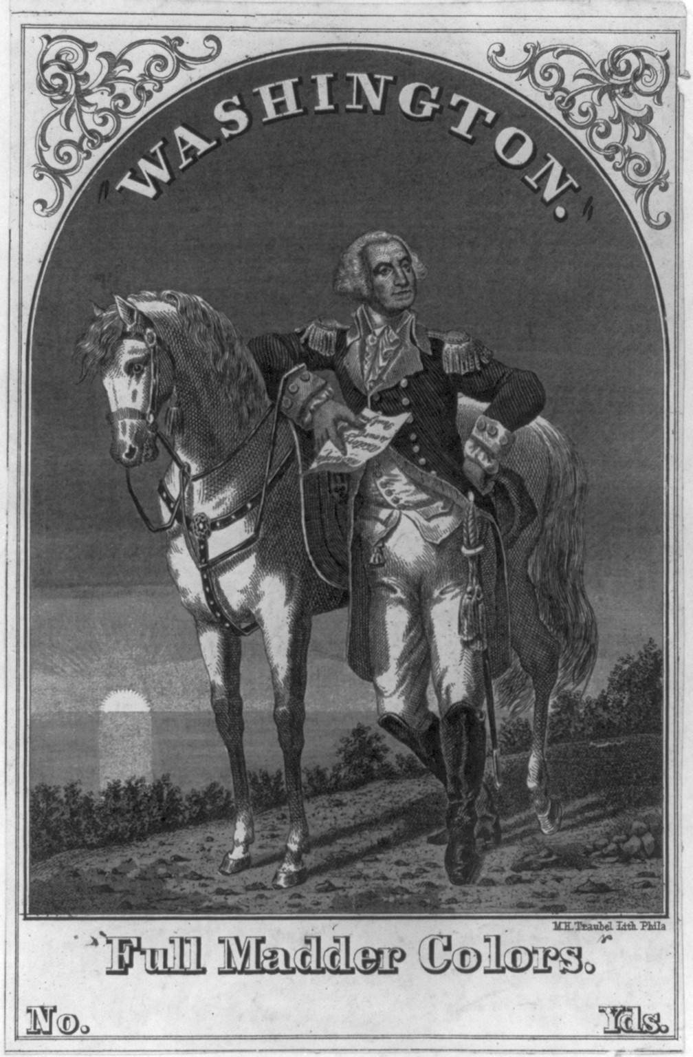 Washington - Full Madder Colors, [between 1830 and 1900] — antique engraving