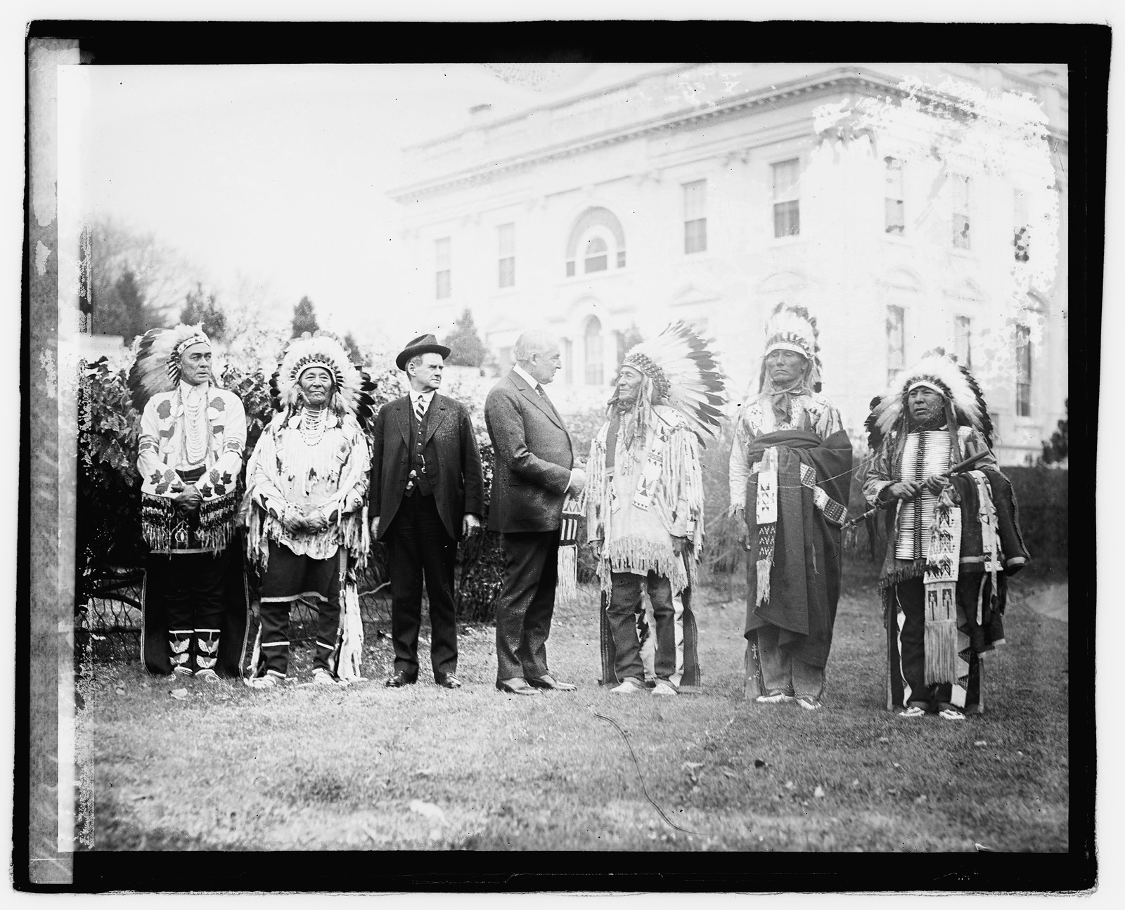 [Harding with group of Native Americans at White House], 11/16/21, [19]21 November 16. — historic photograph
