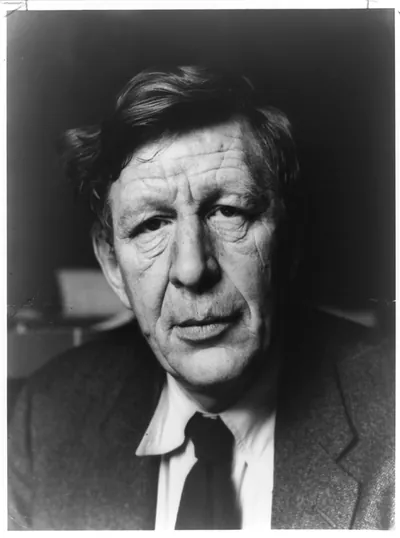 [Wystan Hugh Auden, head-and-shoulders portrait, facing right]