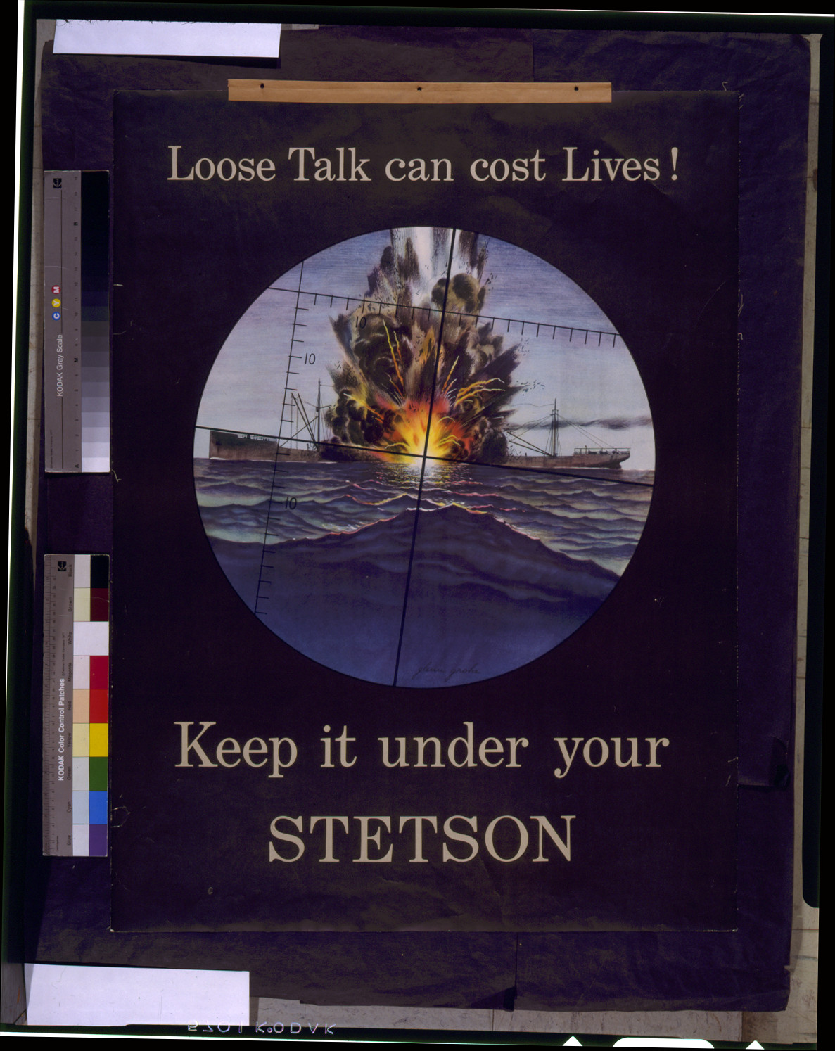 Loose talk can cost lives! Keep it under your stetson / Glenn Grohe., [between 1941 and 1945] — vintage poster