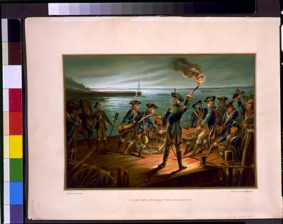 U.S. Army-Artillery retreat from Long Island-1776