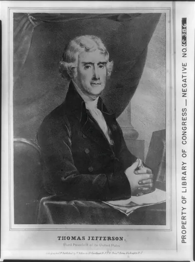 Thomas Jefferson--Third president of the United States / lithographed and published by H. Robinson, N.Y. & Washington, D.C.