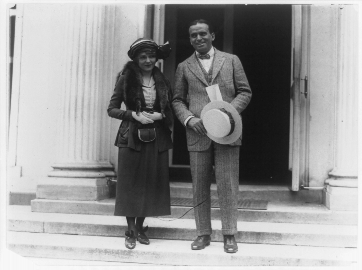 Doug and Mary are White House visitors, 1920 June 8. — historic photograph