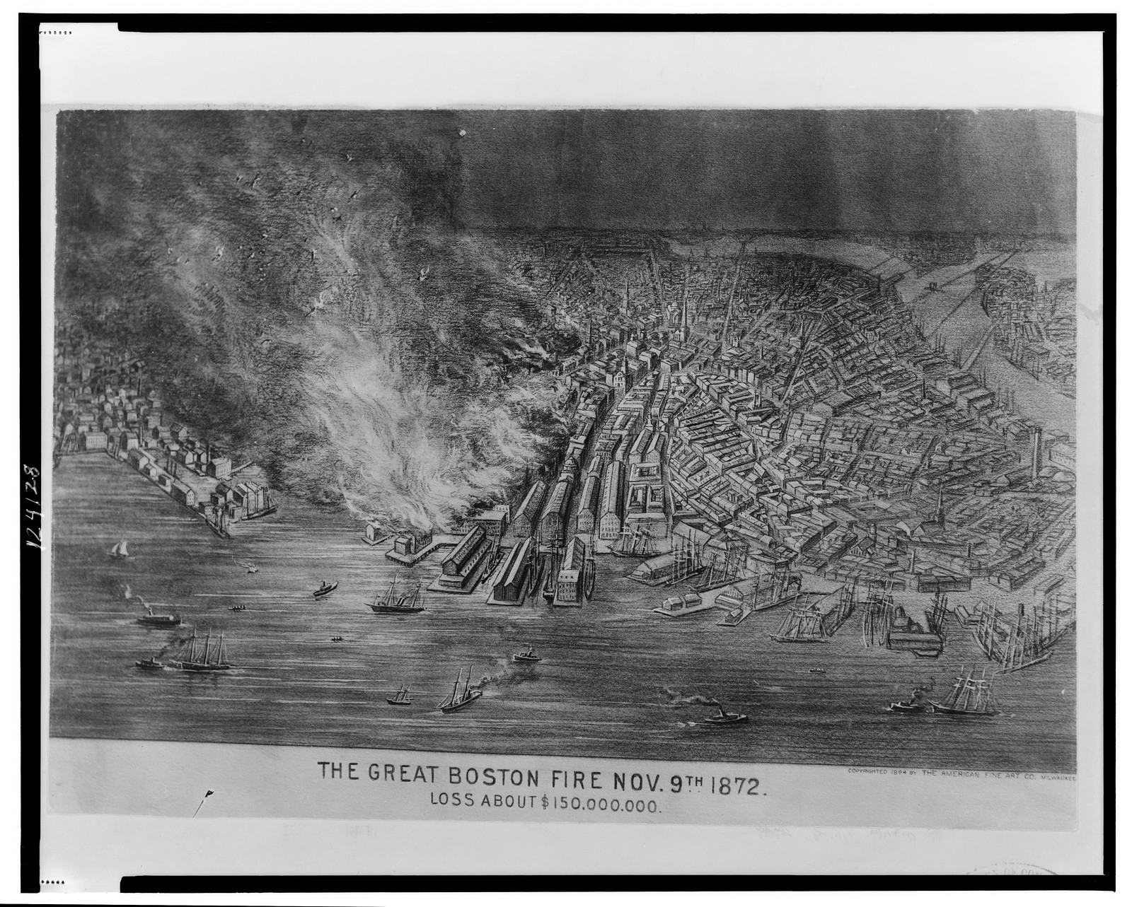 The great Boston fire Nov. 9th 1872--Loss about $150,000,000, c1894. — historic photograph