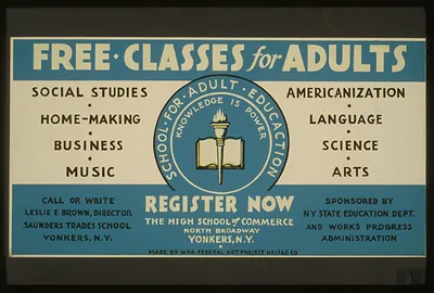 Free classes for adults - register now