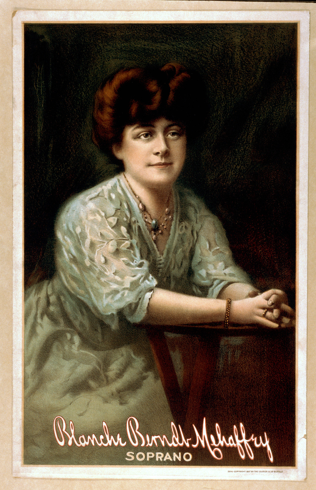 Blanche Berndt Mehaffey soprano, 1907 — vintage poster