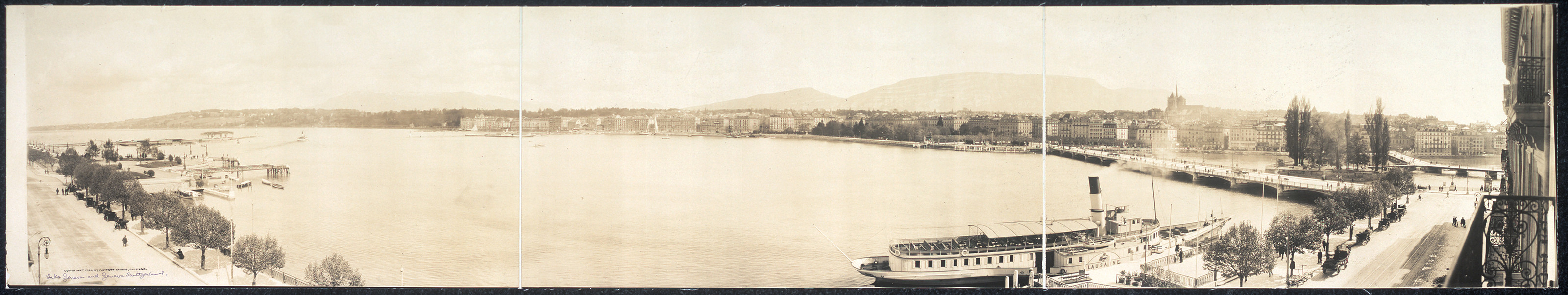 Lake Geneva, Switzerland, 1909 — historic image