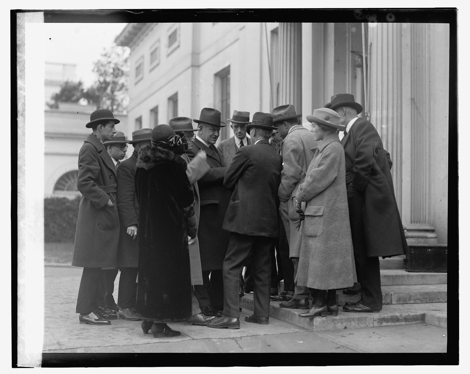 Denby & Newspaper men, 1/29/24, [19]24 January 29. — historic photograph