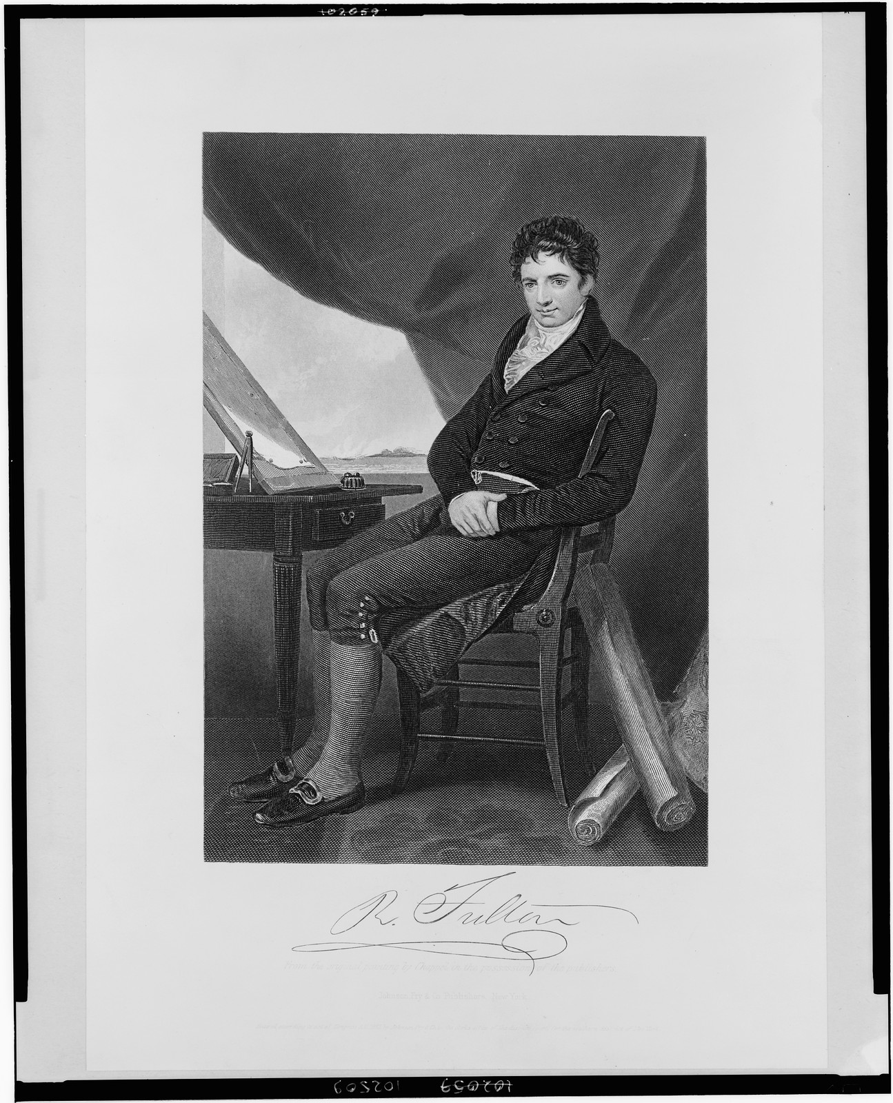 R. Fulton / from the original painting by Chappel in the possession of the publishers., New York : Johnson, Fry & Co., Publishers, c1881. — antique engraving