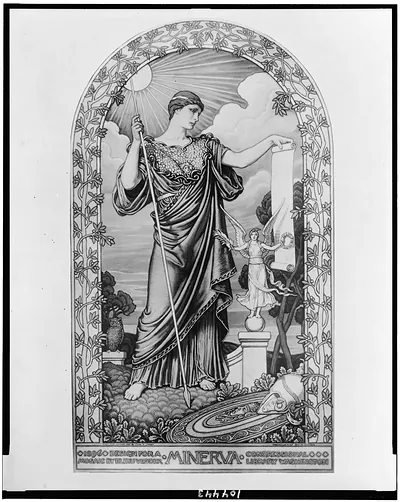 Minerva, design for a mosaic by Elihu Vedder, Congressional Library, Washington