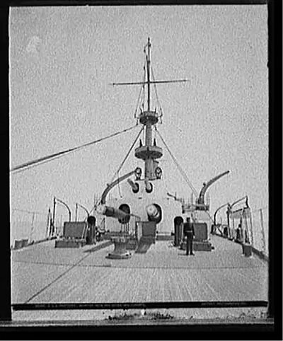 U.S.S. Kentucky, quarter deck and after gun turrets