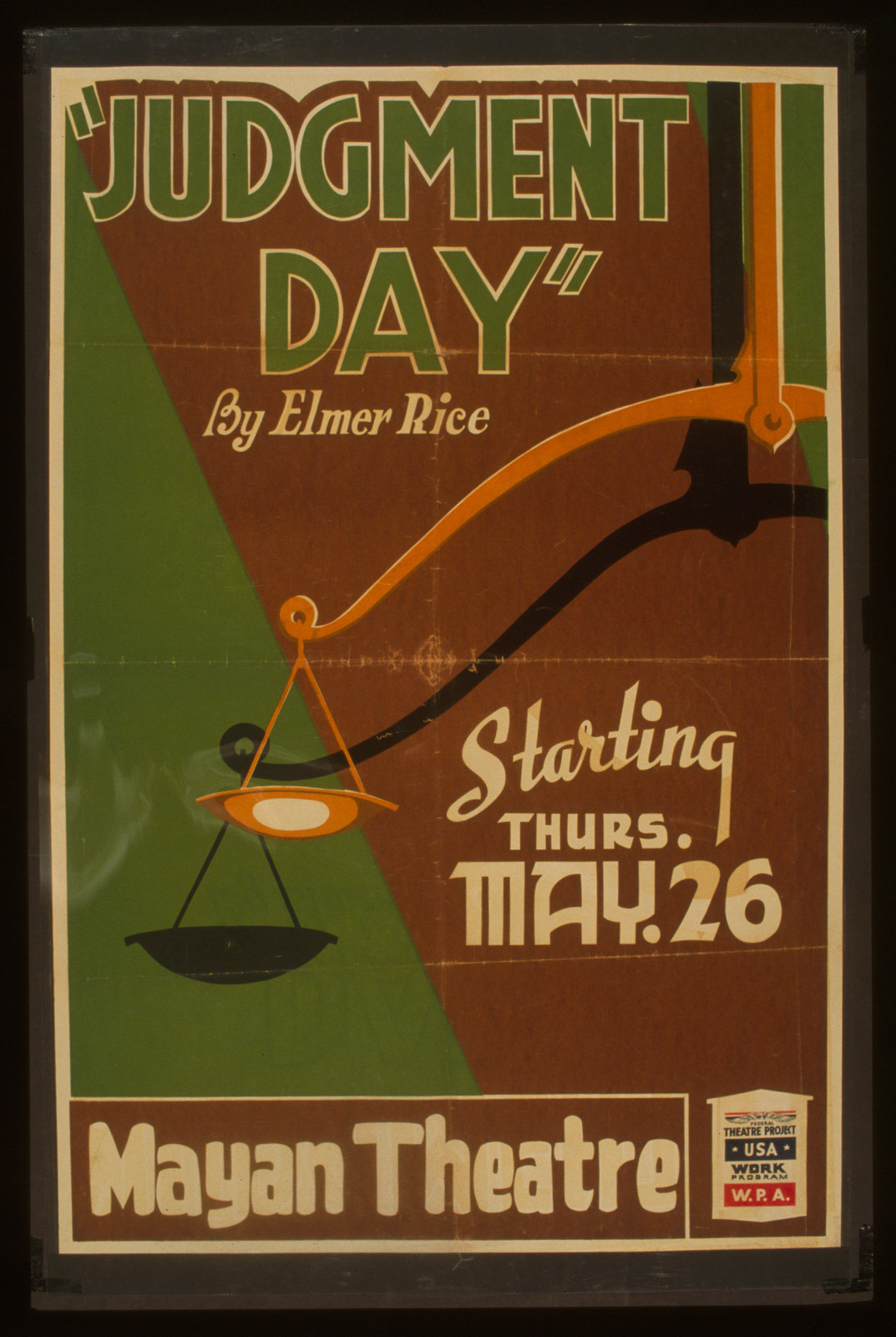 Judgement day by Elmer Rice, 1938 — vintage poster