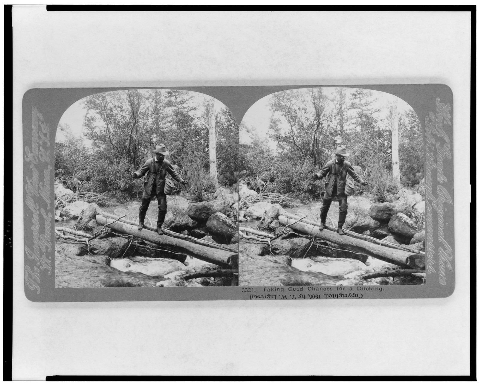 Taking good chances for a ducking, 1905 — historic photograph
