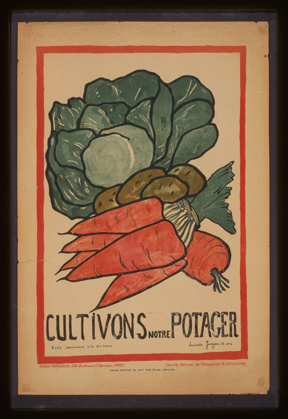 Cultivons Notre Potager, 1918 — vintage poster