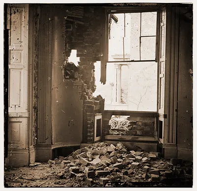 Petersburg Virginia. Interior of colonial mansion on Bollingbrook street
