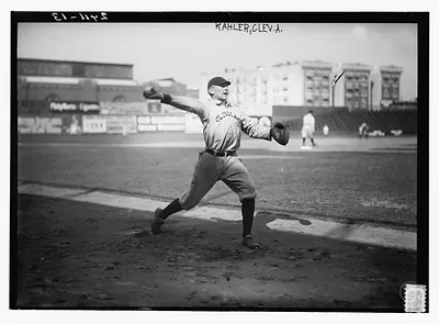 George Kahler, Cleveland AL, at Hilltop Park, NY (baseball)