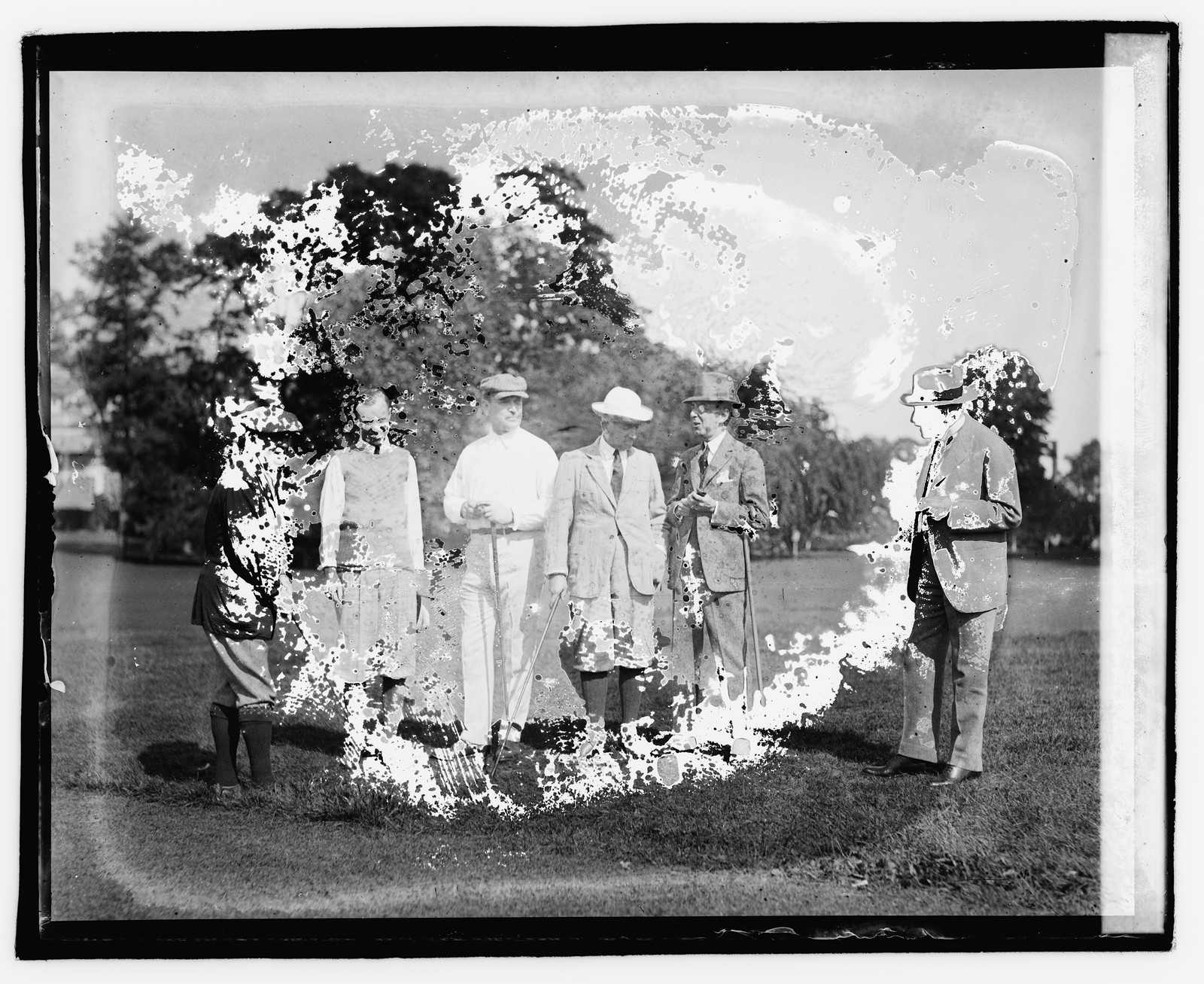 Payne, Evans, Houston, Davis, Allincan[?], and Barrett Lathrop, [1920] — historic photograph