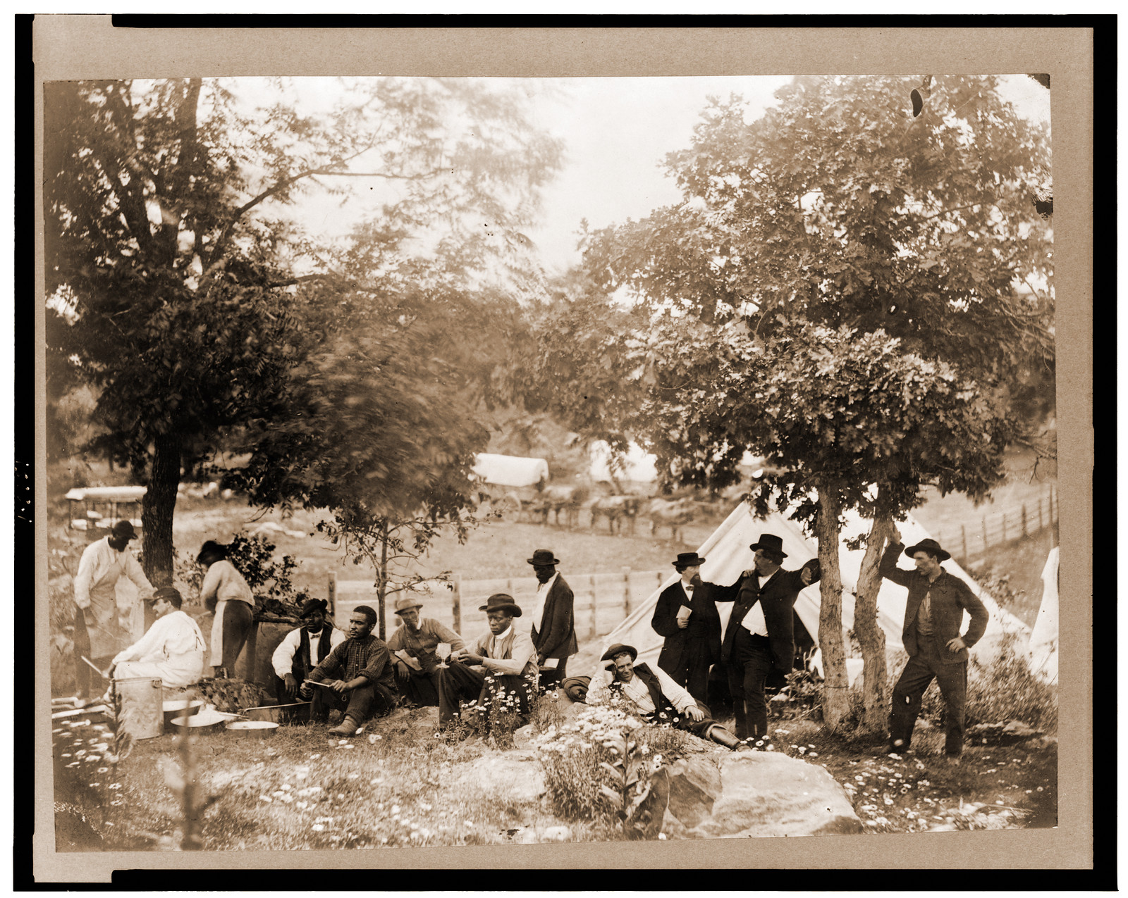 Gettysburg camp of Captain Huft, 1865 — historic image
