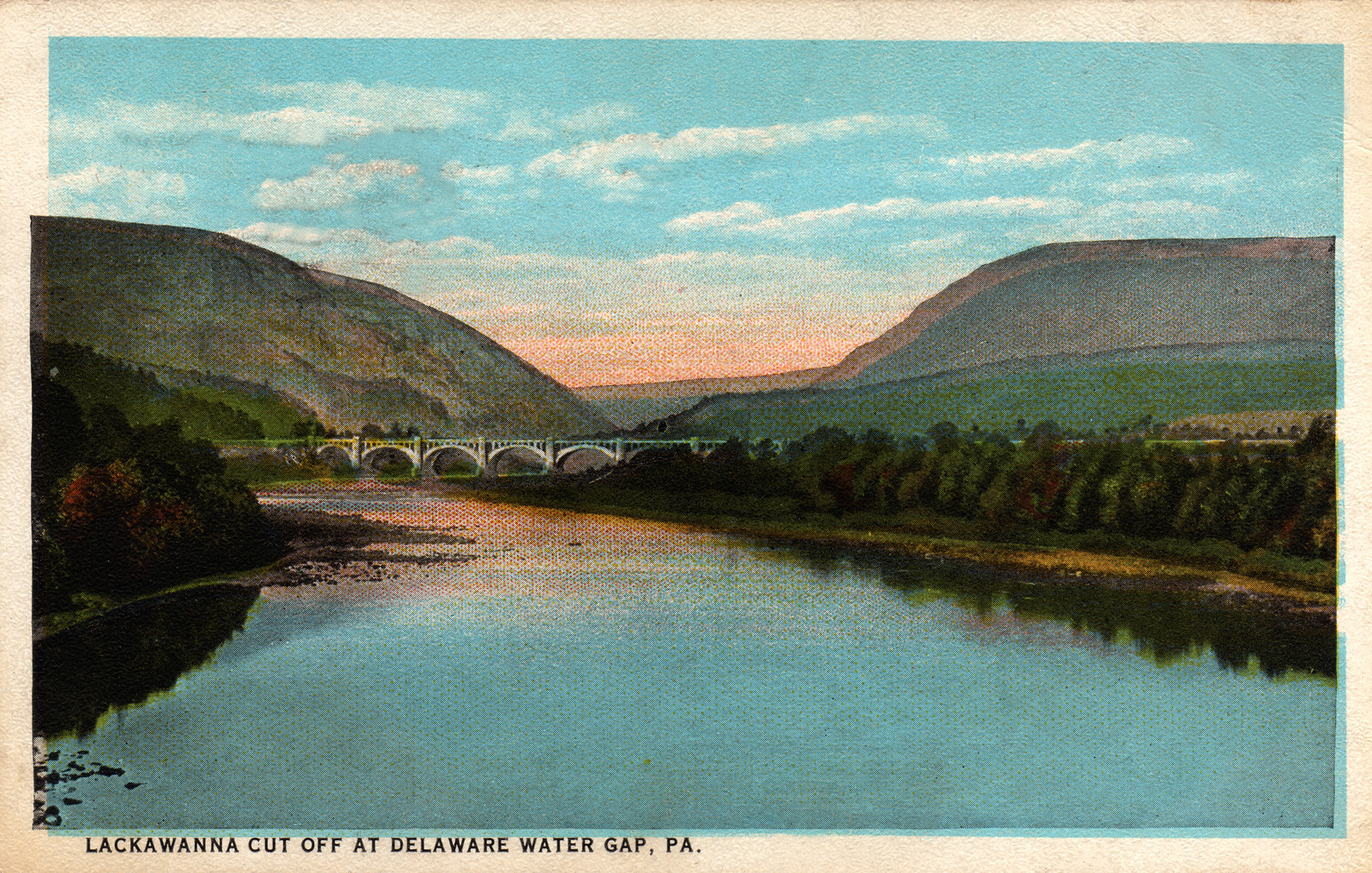 Lackawanna Cut Off at Delaware Water Gap, PA. — historic image