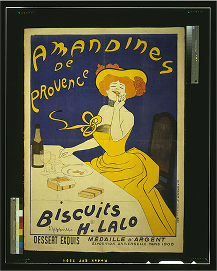 Amandines de Provence. Biscuits H. Lalo / L. Cappiello., 1900 — vintage poster