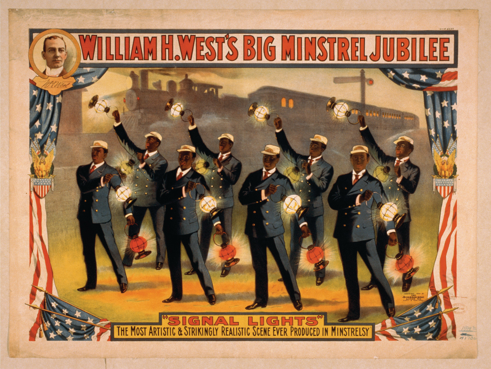 William H. West's Big Minstrel Jubilee, Cin'ti ; New York : Strobridge Litho. Co., c1899. — historic image