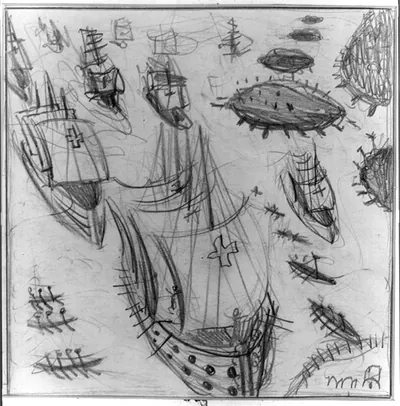 Historic Architecture - Preliminary drawing for Discovery of the Land