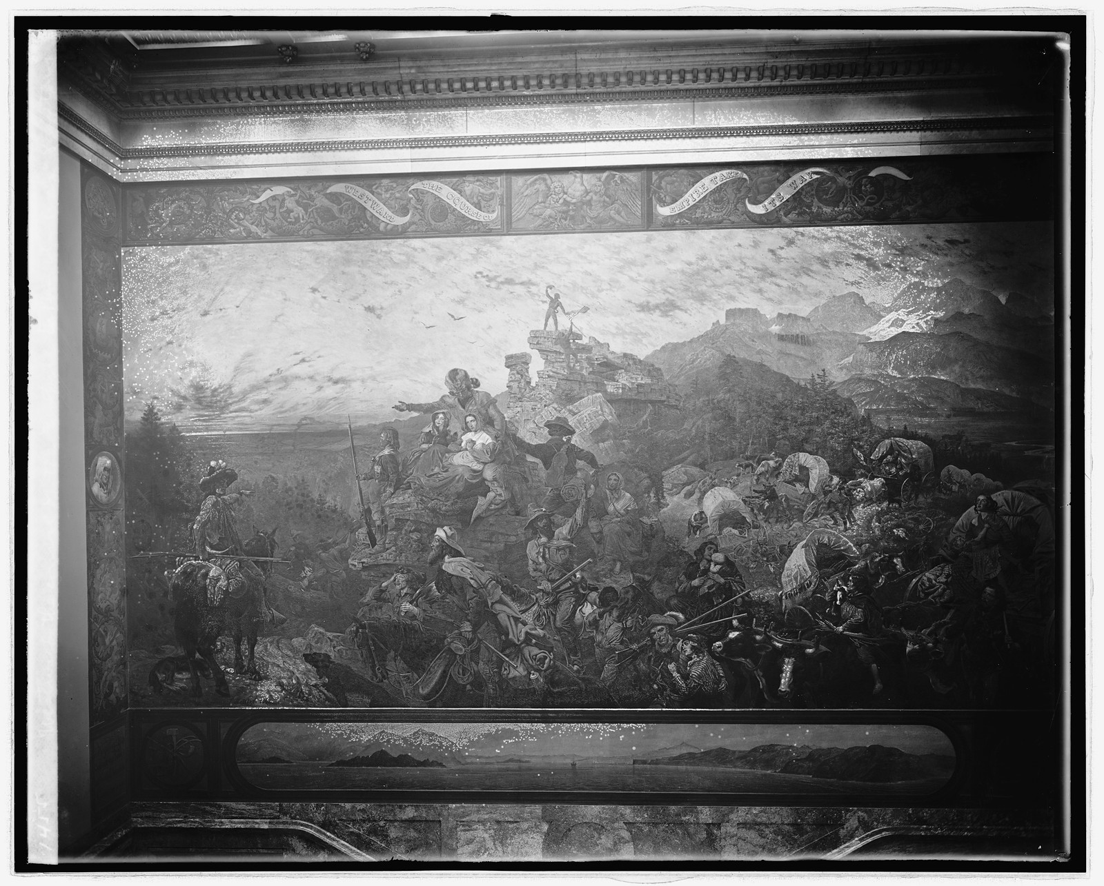 Westward the course of the Empire takes its way" painting in Capitol — historic photograph