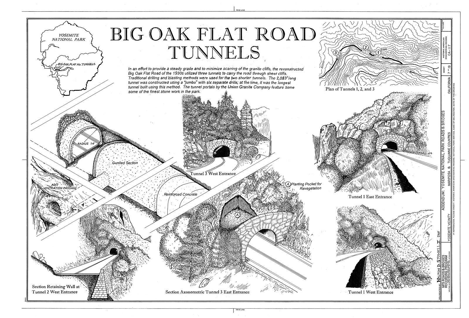 Big Oak Flat Road Tunnels — historic image