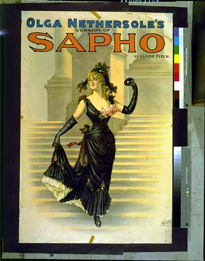 Olga Nethersole's Version of Sapho theatre poster