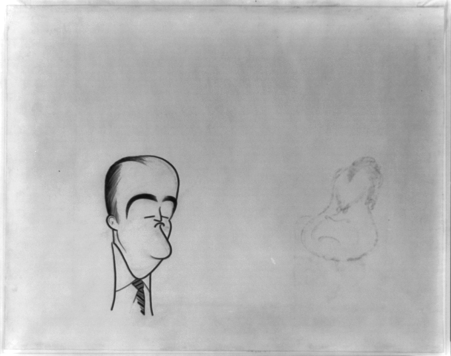 [Hubert Humphrey and Richard Nixon] — historic drawing