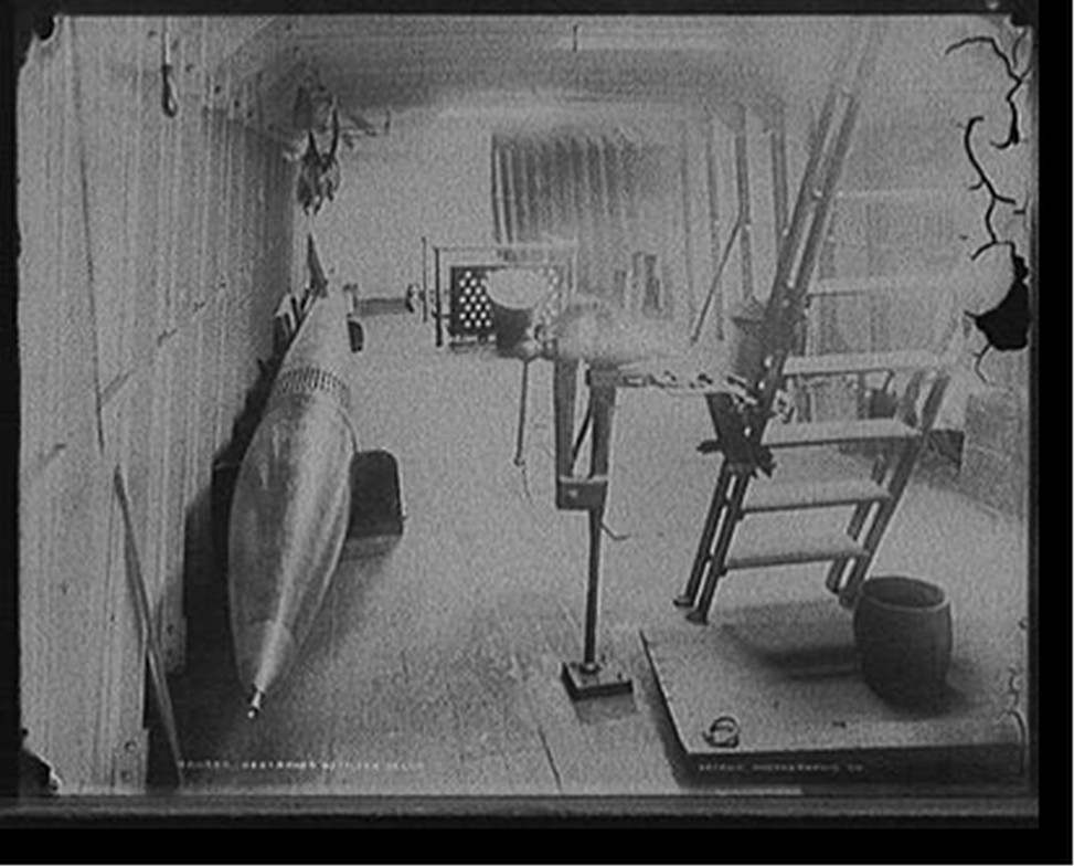 Destroyer between decks, [between 1882 and 1901] — historic photograph