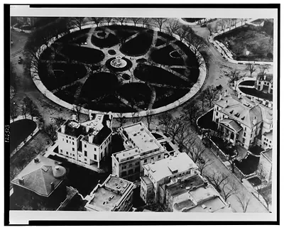 [Aerial view of Dupont Circle, Washington, D.C.]