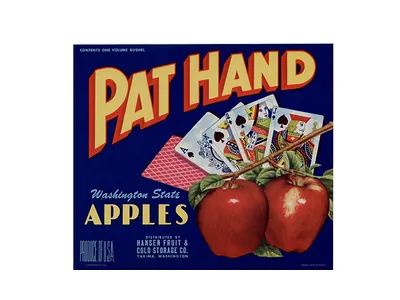 Pat Hand Washington State Apples crate label