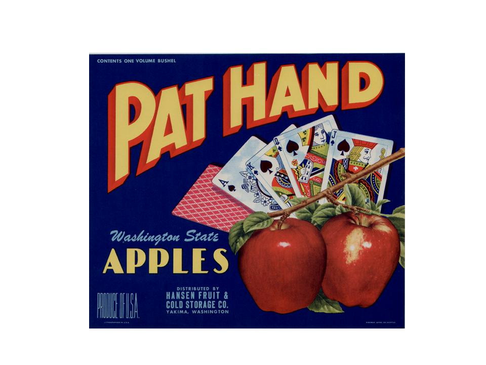 Pat Hand Washington State Apples crate label — historic image