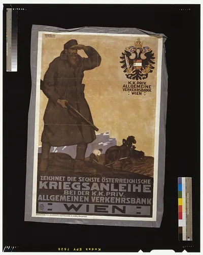 Zeichnet die sechste Oumlsterreichische kriegsanleihe / W. Kuumlhn Innsbruck.