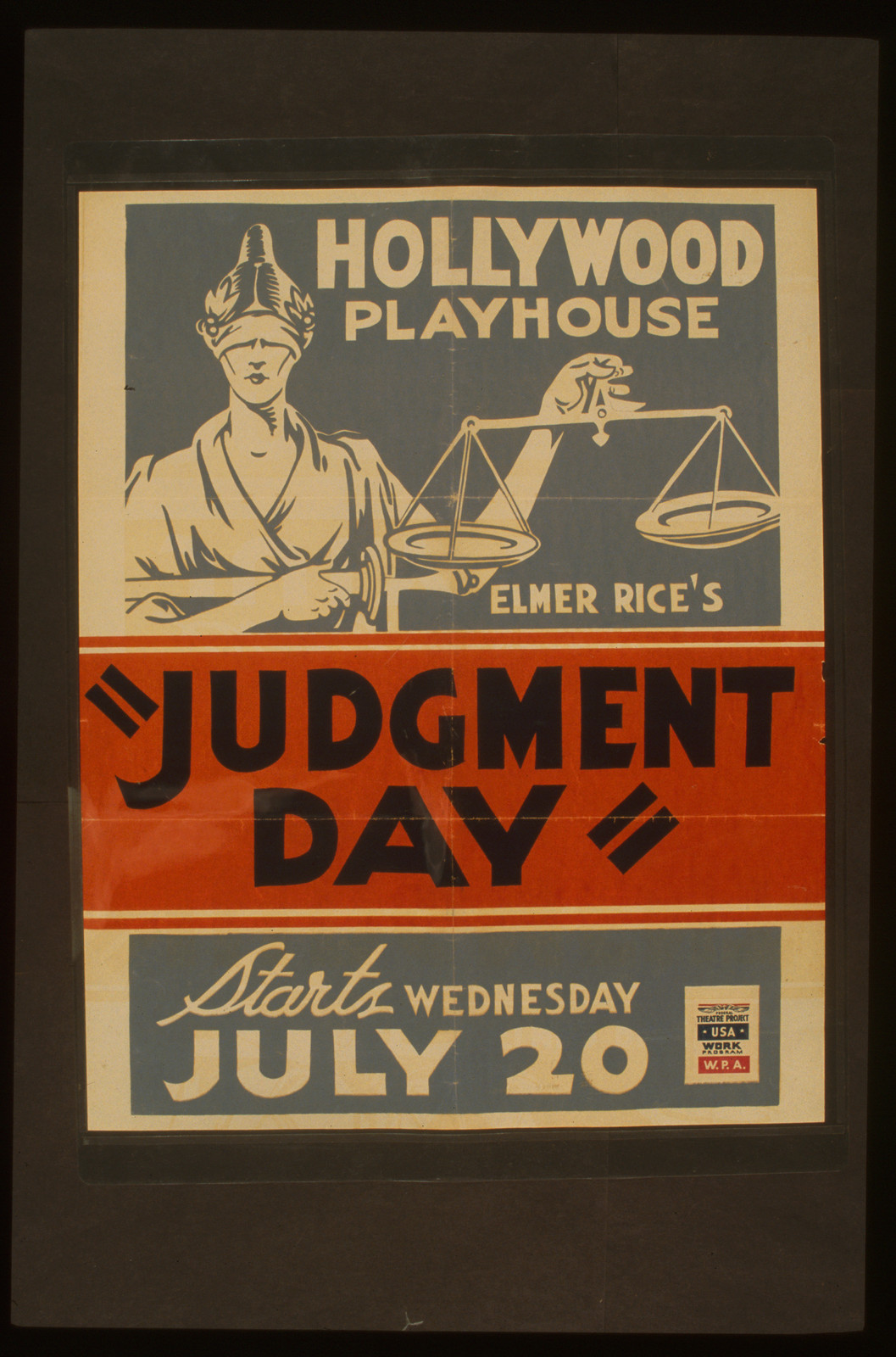 Elmer Rices Judgement day, 1938 — vintage poster