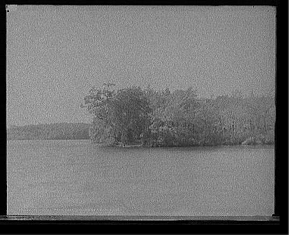 Tupelo Pt. [Point] from lake, Wellesley College, Mass., c1908. — historic photograph