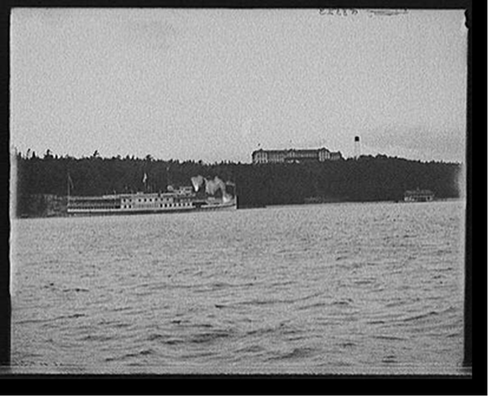 [Hotel Champlain from the lake, Bluff Point, N.Y.], [between 1900 and 1915] — historic photograph