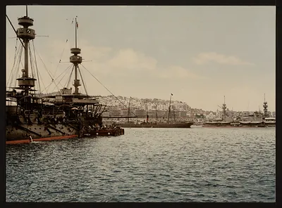 With war ships Algiers Algeria