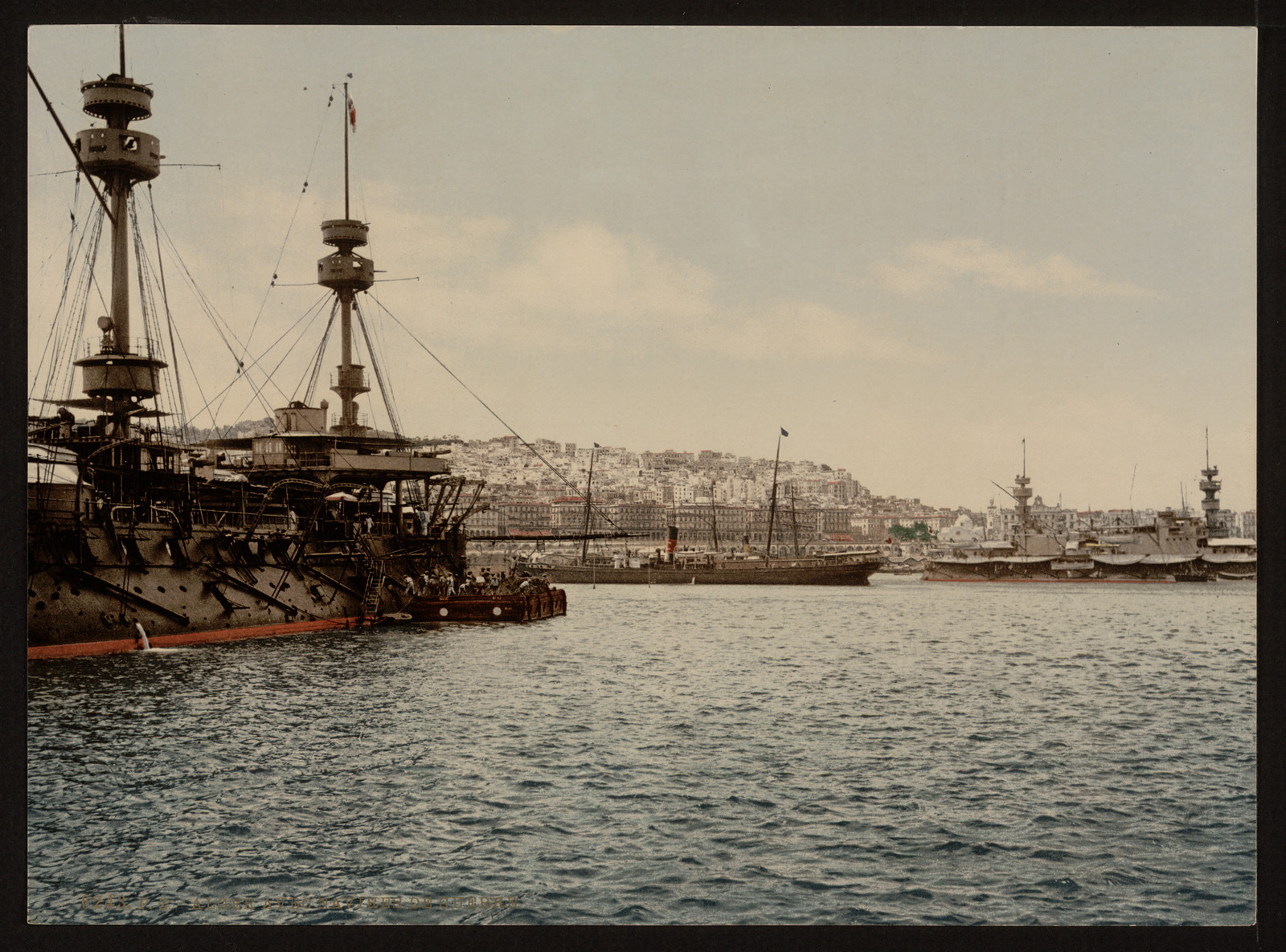 With war ships Algiers Algeria, [ca. 1899]. — historic print