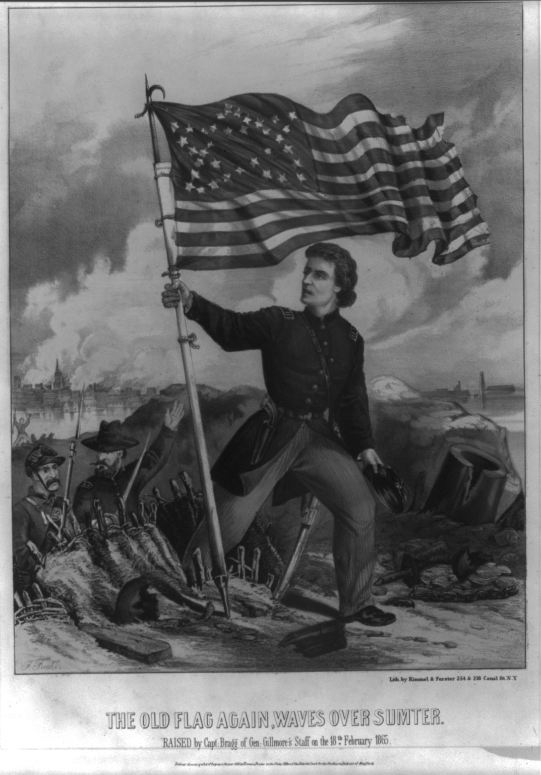 The old flag again, waves over Sumter, c1865 Mar. 31. — historic print