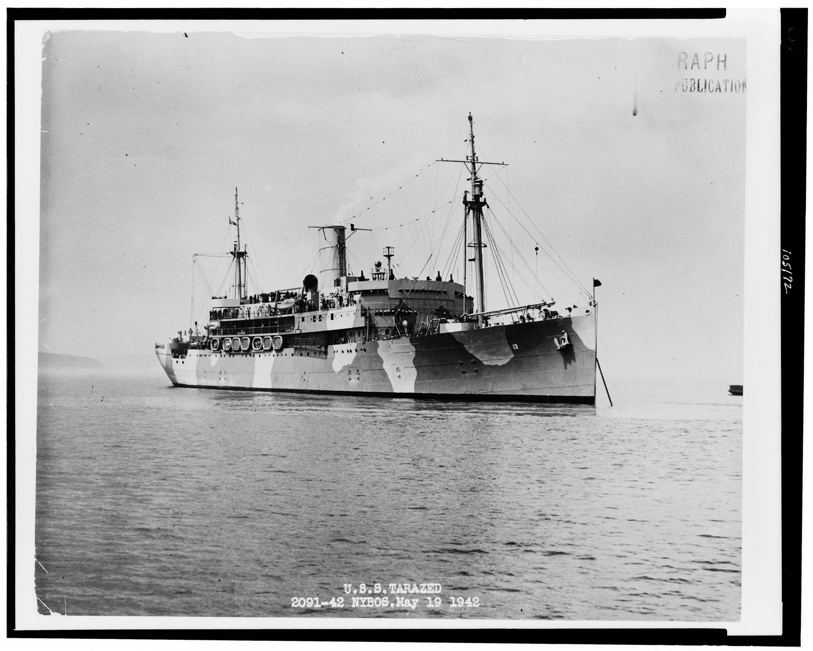 U.S.S. Tarazed, 1942 May 19. — historic photograph