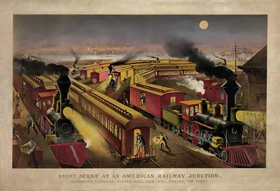 Night Scene at an American Railway Junction