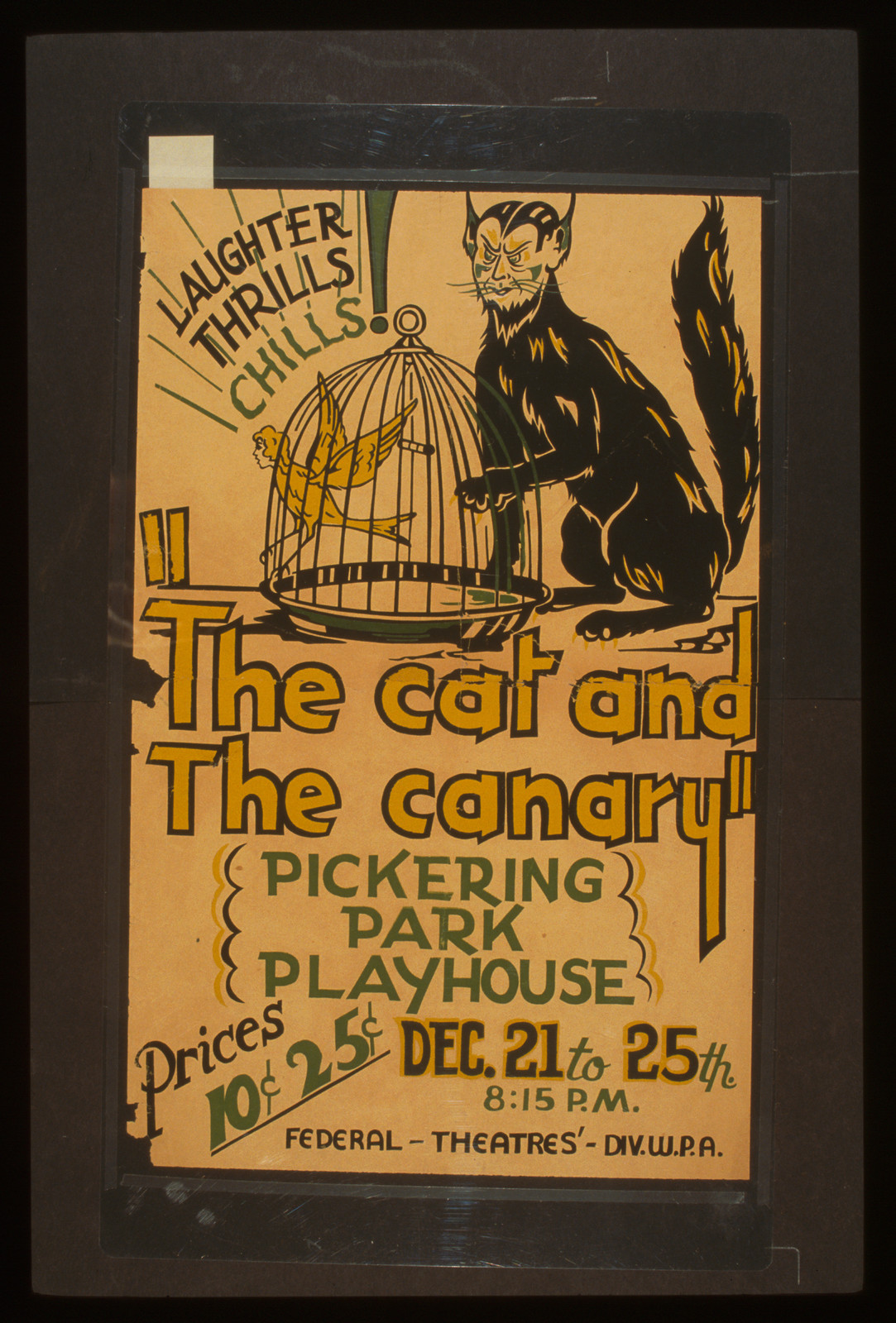The cat and the canary, 1936 — vintage poster