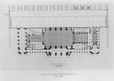 [Union Station, Wash., D.C.: Ground floor plan; (arch. drawing)]