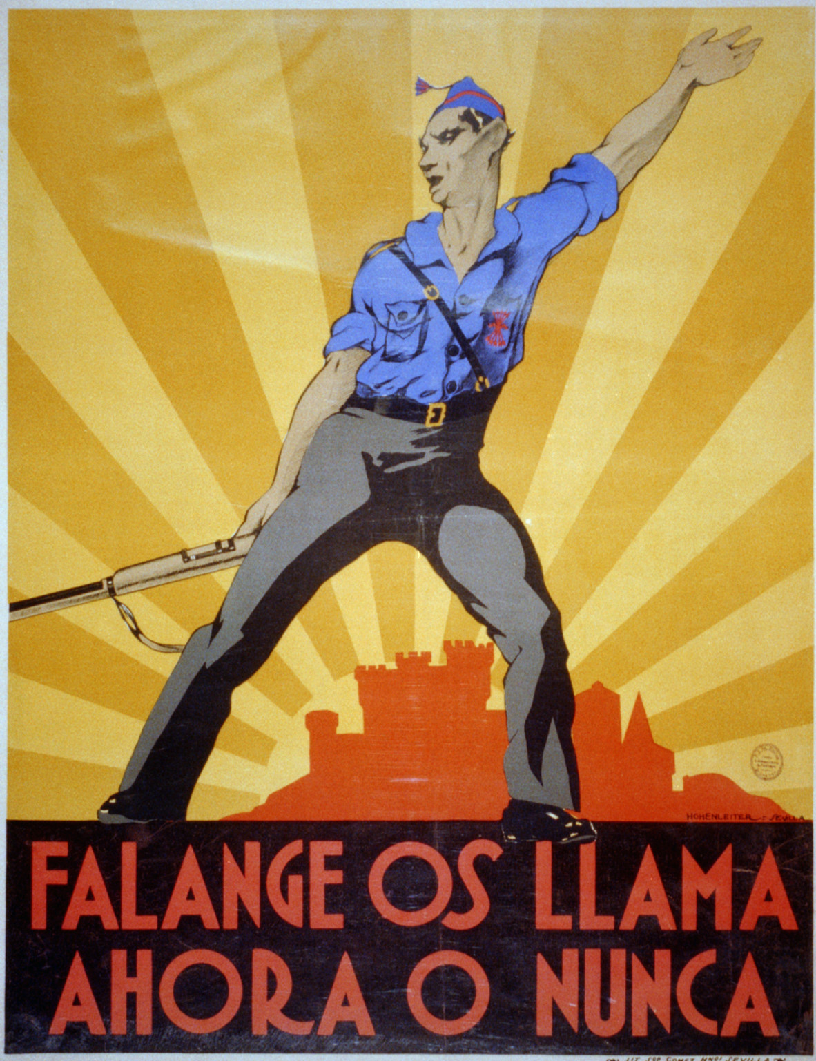 Falange os llama, ahora o nunca, [Spain] : Falange Espaola, [between 1936 and 1939] — vintage poster
