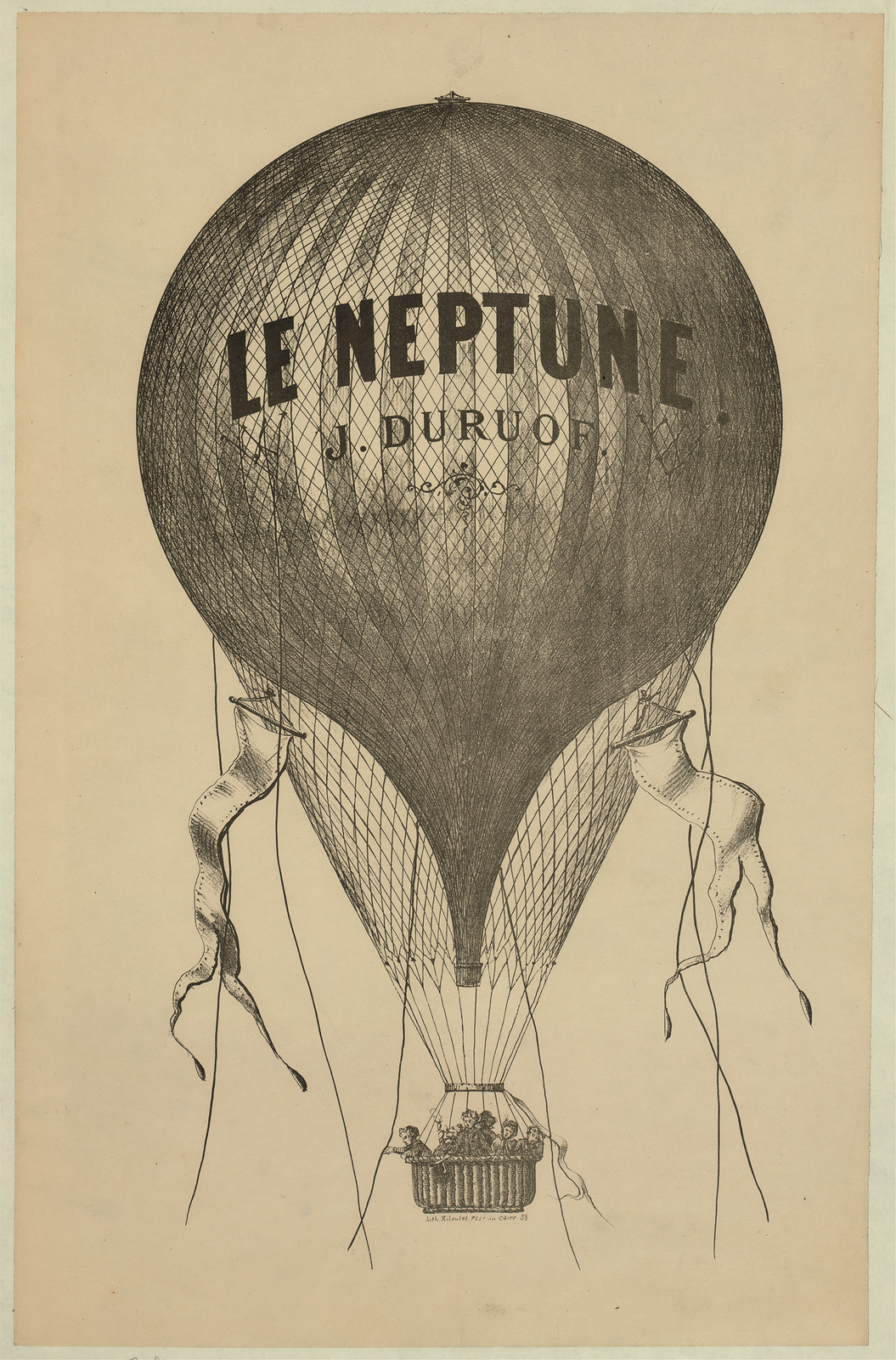 Balloon Le Neptune, J. Duruof — historic image