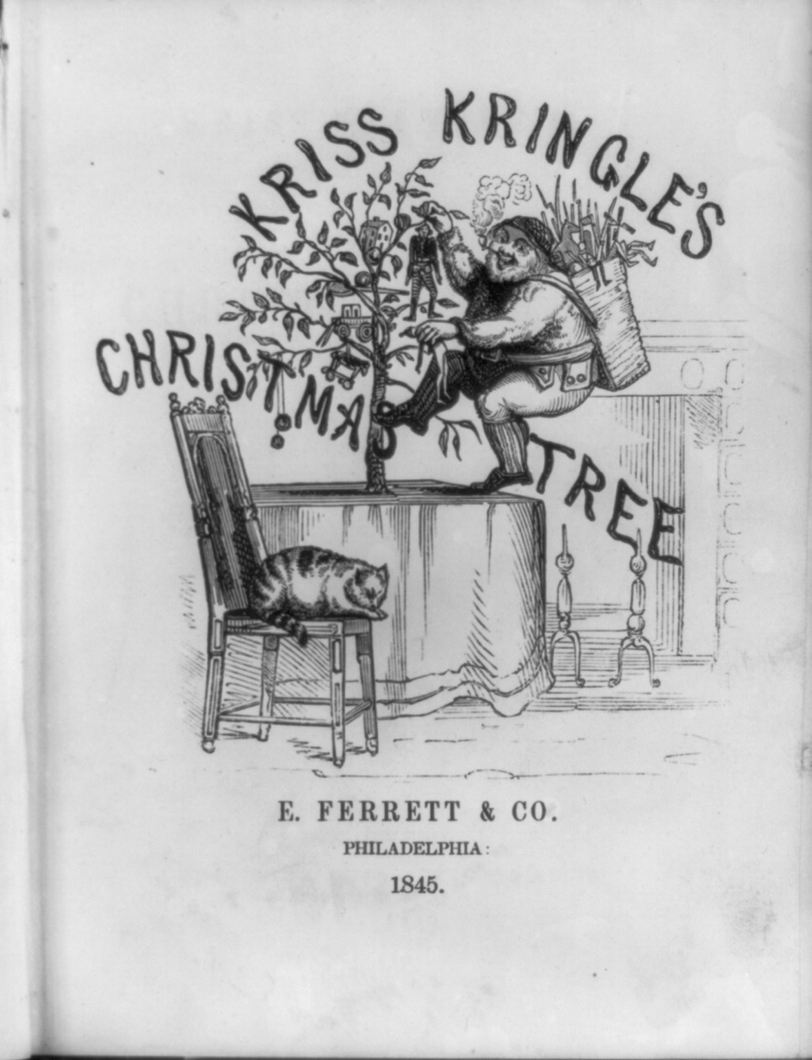 Kriss Kringle's Christmas Tree (E. Ferrett & Co., Philadelphia, 1845), 1845 — historic print