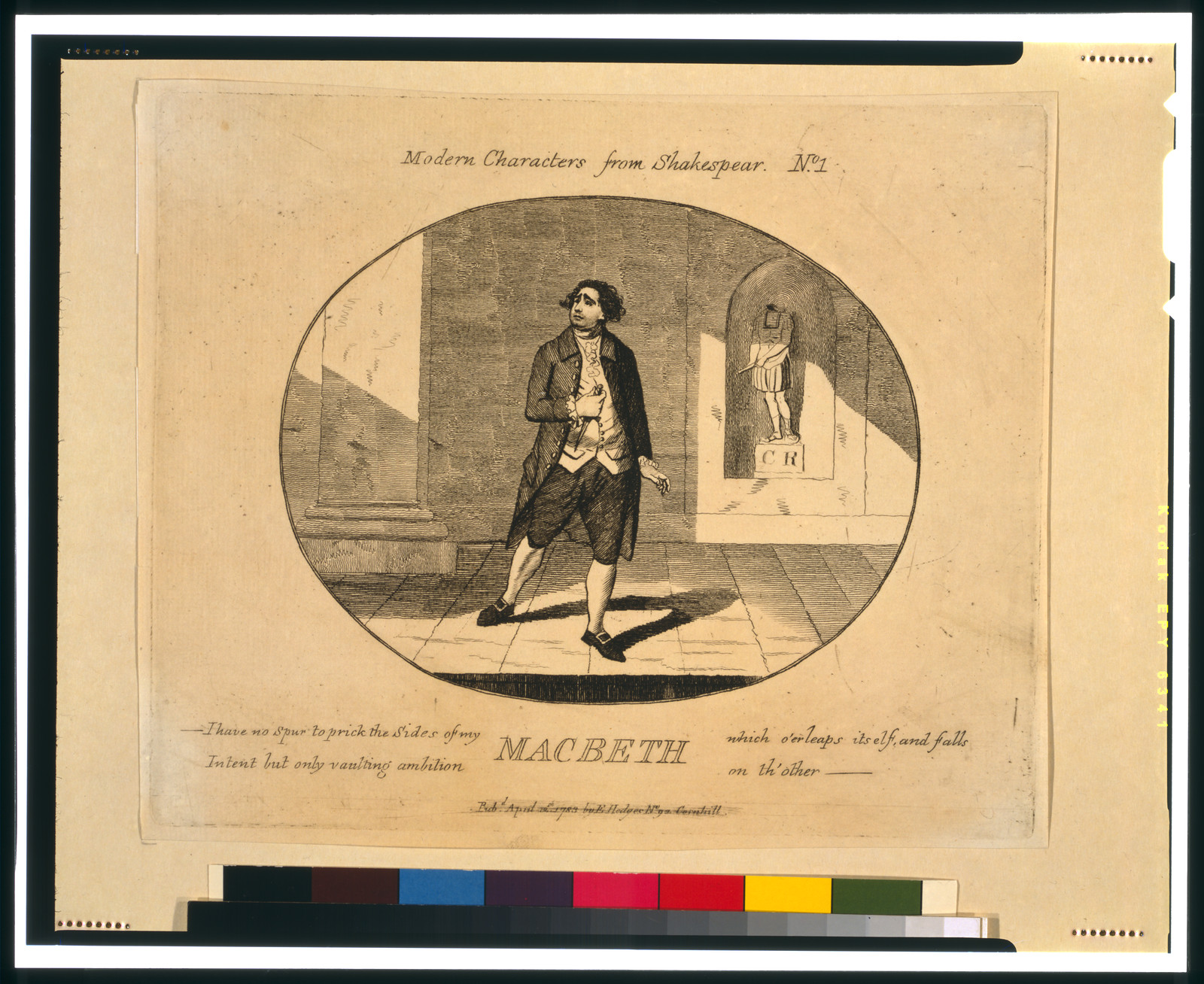 Modern characters from Shakespeare. Macbeth, [London] : pubd. by E. Hedges, 1783 April 12th. — historic print